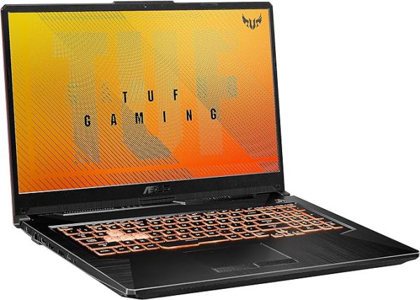 ASUS TUF Gaming A17 - Laptop para juegos, pantalla IPS FHD de 17.3 pulgadas, 144Hz, AMD Ryzen 5 4600H, GeForce GTX 1650, 8GB DDR4, 512GB PCIe SSD, teclado RGB, Windows 11 Home, color negro Bonfire, FA706IH-RS53